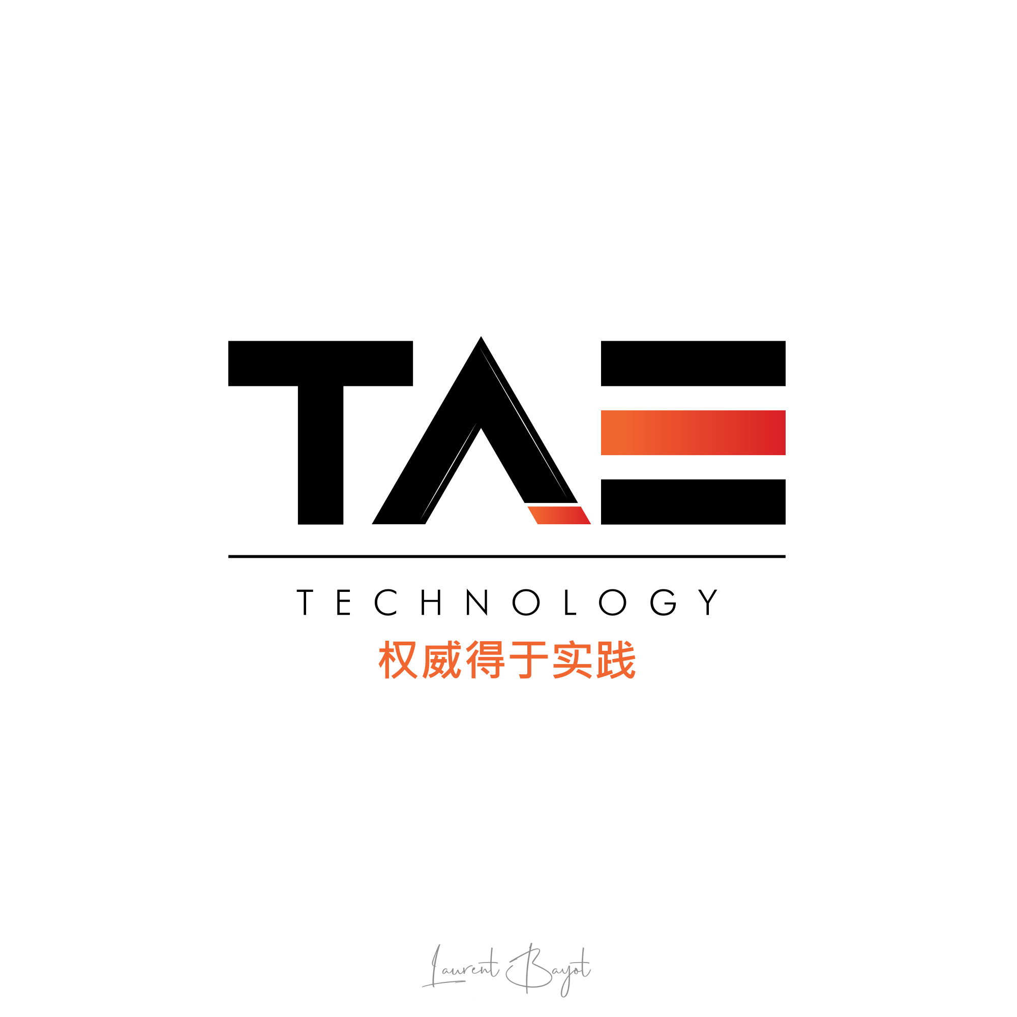 logo typographique orange noir