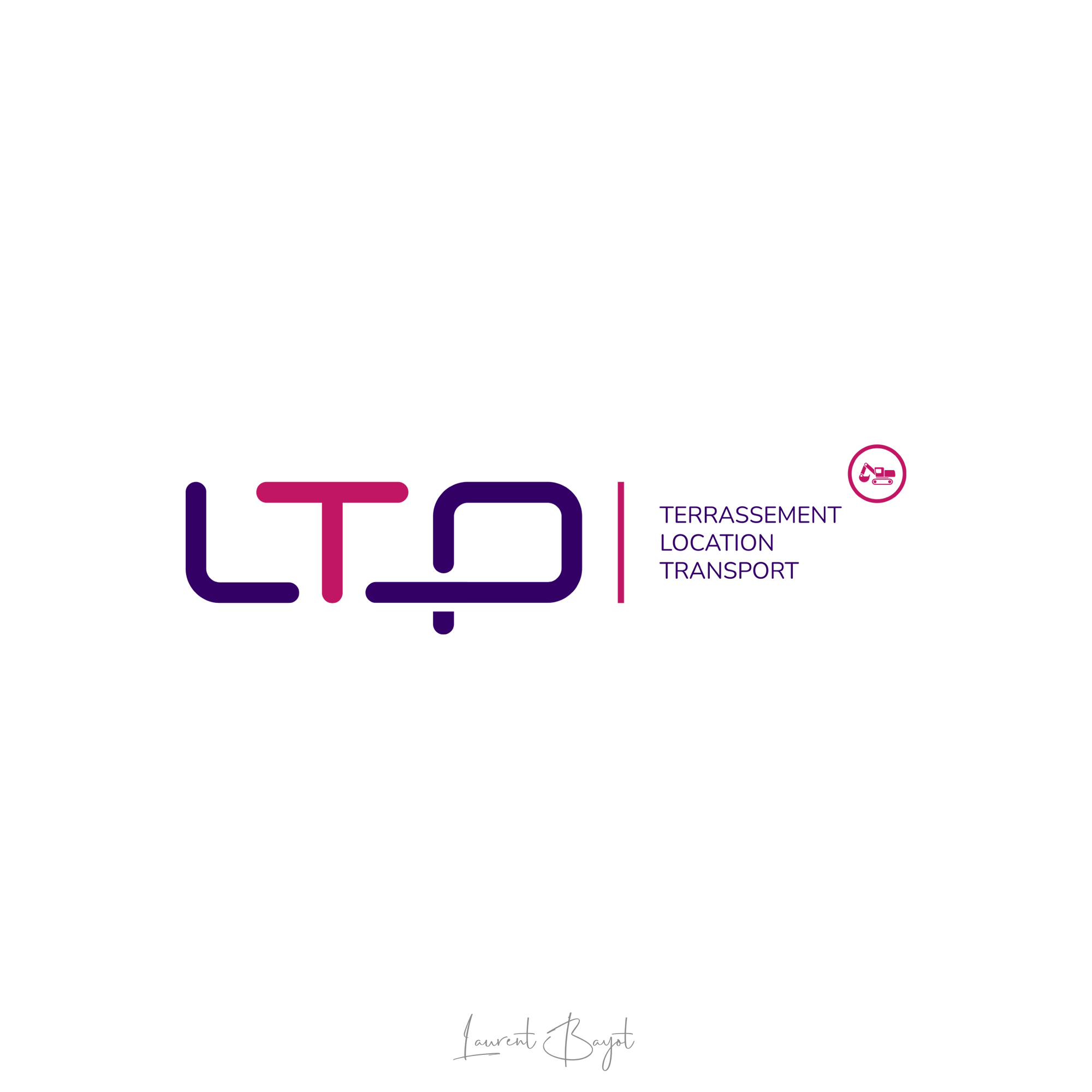 création logo violet blanc rose